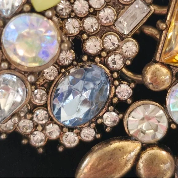 Vintage Multicolor Rhinestone Statement Necklace - Picture 5 of 6